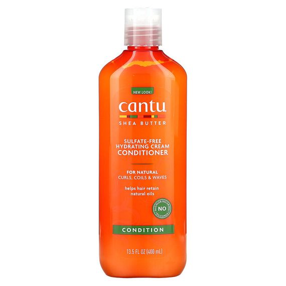 Cantu, Shea Butter Sulfate-Free Hydrating Cream Conditioner, For Natural Curls, Coils &amp; Waves, 13.5 fl oz (400 ml)