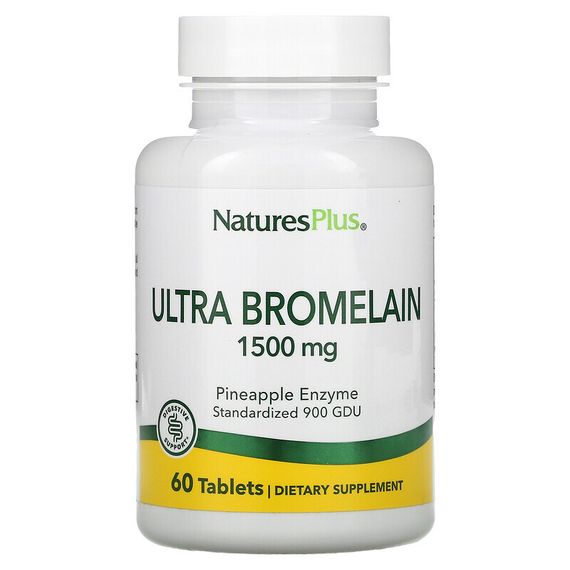 NaturesPlus, ультрабромелаин, 1500 мг, 60 таблеток