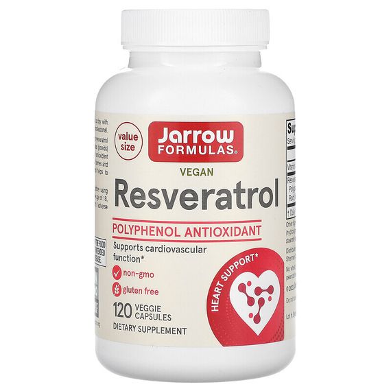 Jarrow Formulas, Ресвератрол, 100 мг, 120 капсул