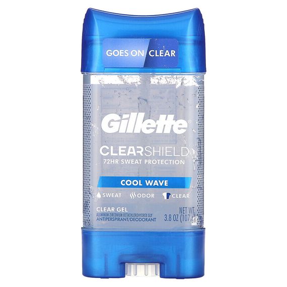 Gillette, Clear + Dri-Tech, антиперспирант и дезодорант, Cool Wave, 107 г (3,8 унции)