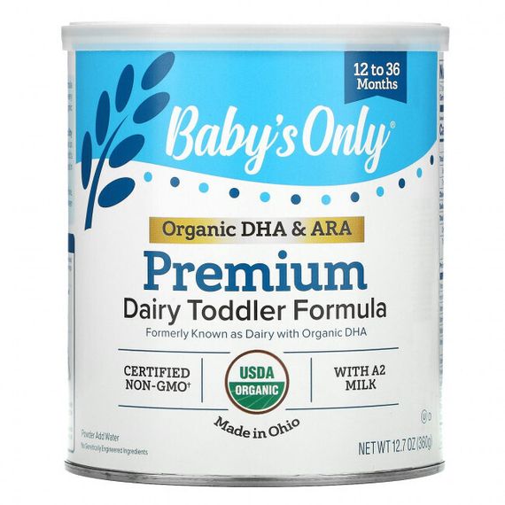 Nature&#39;s One, Baby&#39;s Only, молочная смесь премиального качества для малышей, от 12 до 36 месяцев, 360 г (12,7 унции)