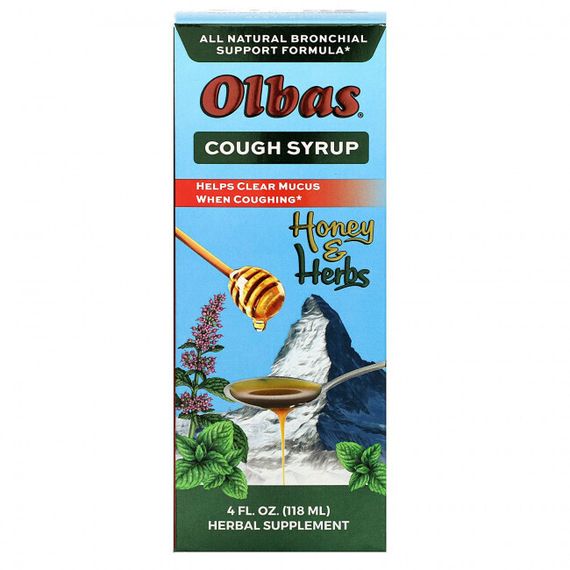 Olbas Therapeutic, Сироп от кашля, мед и травы, 118 мл (4 жидкие унции)