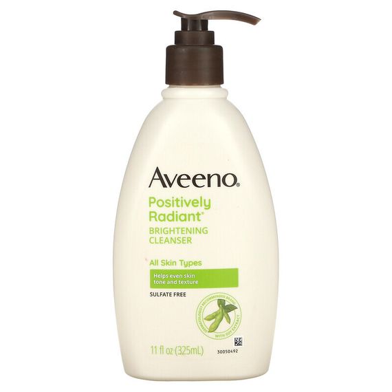 Aveeno, Positively Radiant, осветляющее очищающее средство, 325 мл (11 жидк. Унций)