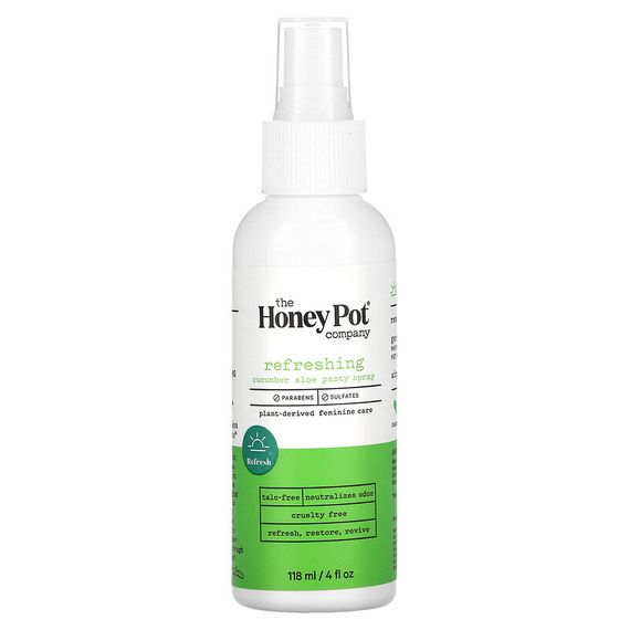 The Honey Pot Company, Panty Spray, освежающий огурец и алоэ, 118 мл (4 жидк. Унции)