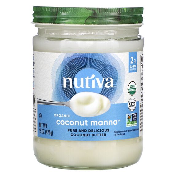 Nutiva, Coconut Manna, органическая чистая и вкусная кокосовая паста, 425 г (15 унций)