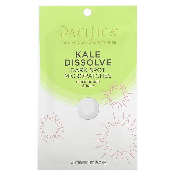 Pacifica, Kale Dissolve, микропатрицы с темными пятнами, 4 пластыря для микроиглы