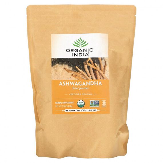 Organic India, Порошок из корня ашваганды, 454 г (16 унций)