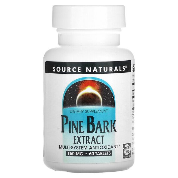 Source Naturals, экстракт сосновой коры, 150 мг, 60 таблеток