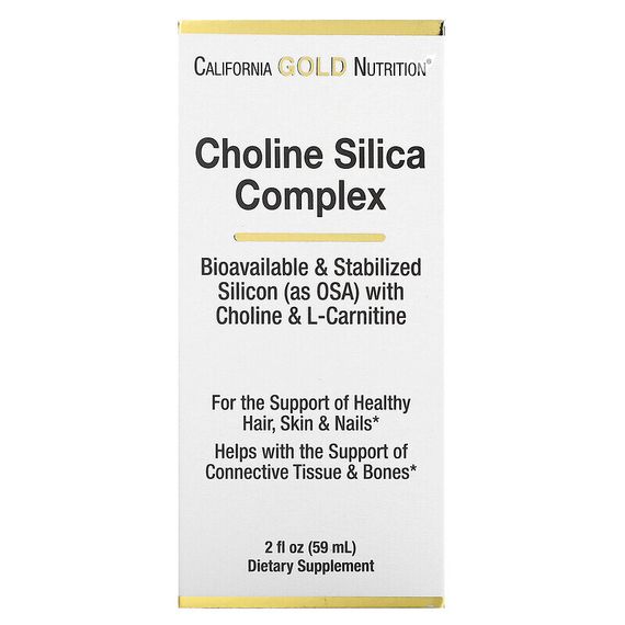 California Gold Nutrition, холиновый и кремниевый комплекс, биологически доступный коллаген для поддержки волос, кожи и ногтей, 60 мл (2 жидк. унции)