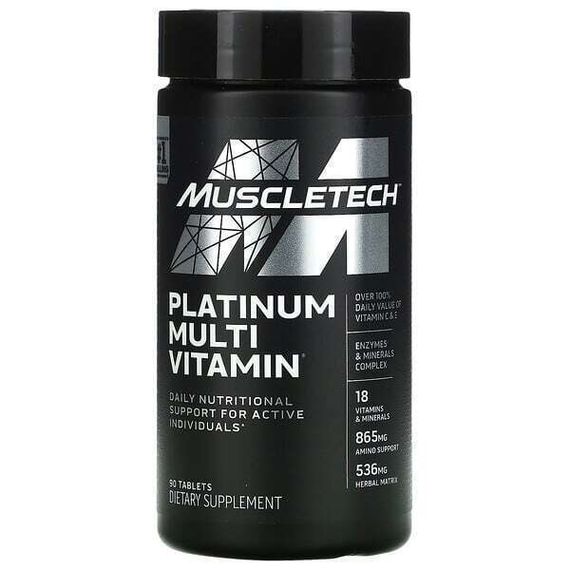 MuscleTech, Platinum, мультивитамины, 90 таблеток