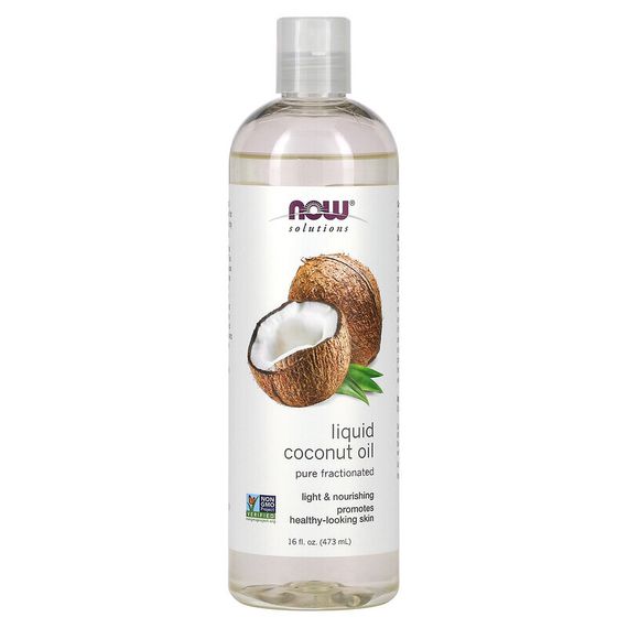 NOW Foods, Жидкое кокосовое масло, чистое ректифицированное, 473 мл