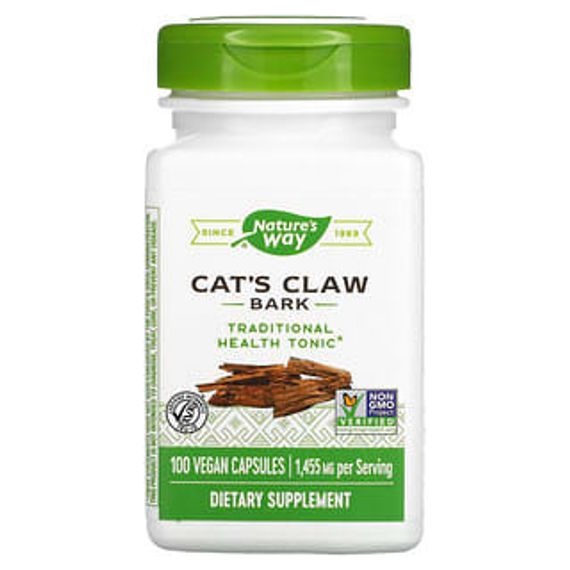 Nature&#39;s Way, Cat&#39;s Claw Bark, Katzenkrallenrinde, 485 mg, 100 vegetarische Kapseln