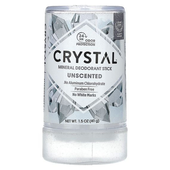 Crystal, минеральный дезодорант-карандаш, без запаха, 40 г (1,5 унции)