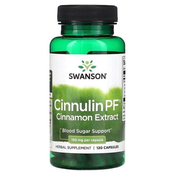 Swanson, Cinnulin PF, экстракт корицы, 150 мг, 120 капсул