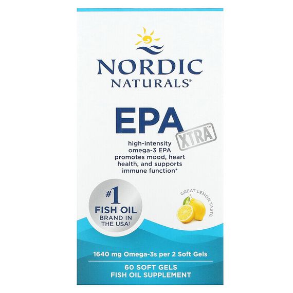 Nordic Naturals, ЭПК Экстра, лимон, 820 мг, 60 гелевых капсул