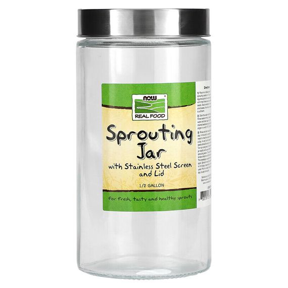 NOW Foods, Sprouting Jar, 1,89 л (1/2 галлона)