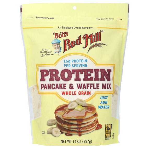 Bob&#39;s Red Mill, Protein Pancake &amp; Waffle Mix, Whole Grain, 14 oz (397 g)