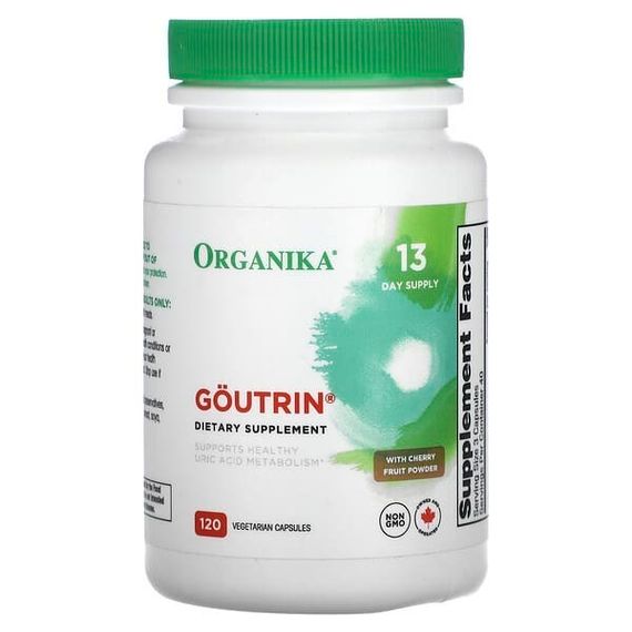 Organika, Goutrin, с порошком из плодов вишни, 120 вегетарианских капсул