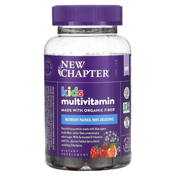 New Chapter, Мультивитамины для детей, ягодный и цитрусовый, 60 жевательных таблеток