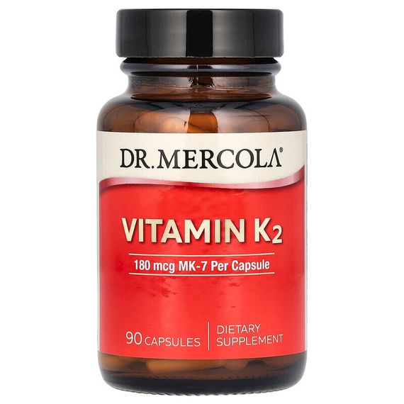 Dr. Mercola, Витамин K2, 180 мкг, 90 капсул