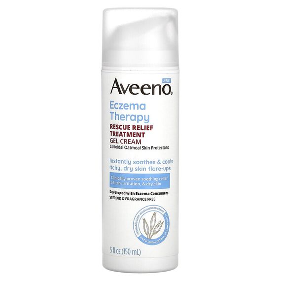 Aveeno, Eczema Therapy, восстанавливающий гель-крем, без отдушек, 150 мл (5 жидк. Унций)