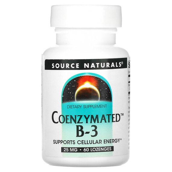 Source Naturals, Coenzymated B-3, 25 mg, 60 Lozenges