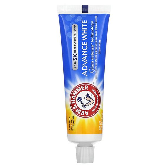 Arm &amp; Hammer, Advance White, высокоэффективная отбеливающая зубная паста, чистый аромат мяты, 4,3 унции (121 г)