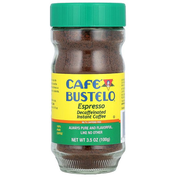 Café Bustelo, Espresso, растворимый кофе без кофеина, 3,5 унции (100 г)