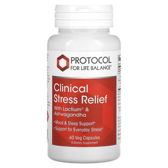 Protocol for Life Balance, Clinical Stress Relief, 60 растительных капсул
