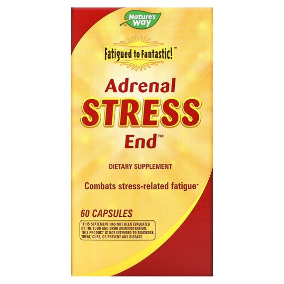 Nature&#39;s Way, Fatigued to Fantastic!, Adrenal Stress End, 60 капсул