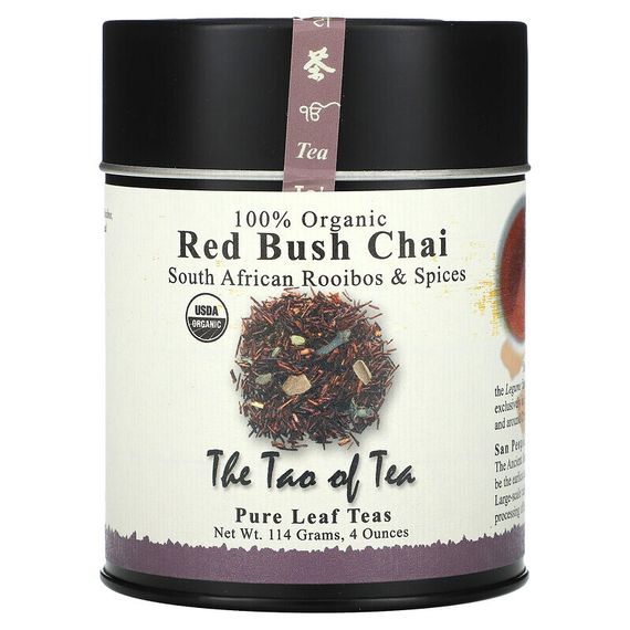 The Tao of Tea, 100% органический южноафриканский ройбуш и специи, чай из красного куста, 114 г (4 унции)