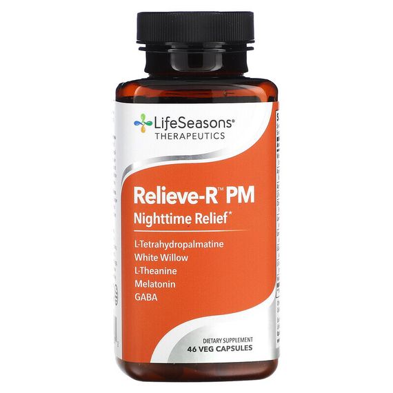 LifeSeasons, Therapeutics, Relieve-R PM, 46 растительных капсул