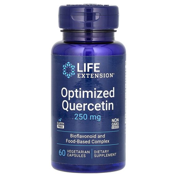 Life Extension, оптимизированный кверцитин, 250 мг, 60 вегетарианских капсул
