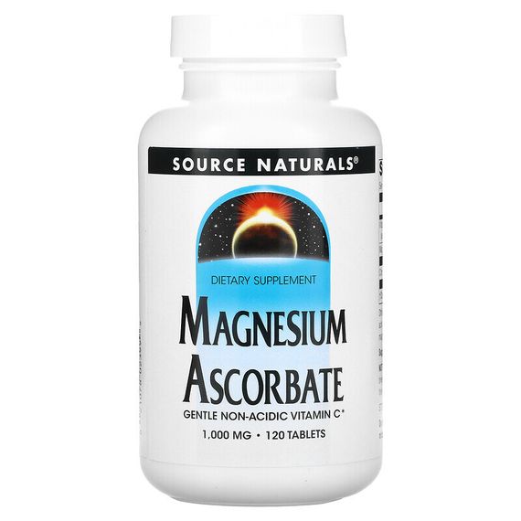 Source Naturals, Магния аскорбат, 1000 мг, 120 таблеток