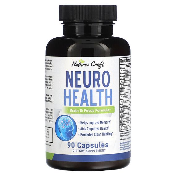 Nature&#39;s Craft, Neuro Health, 90 Capsules