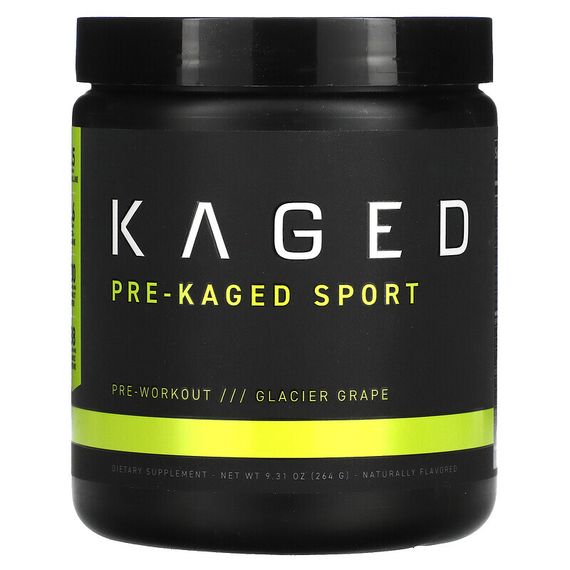 Kaged, PRE-KAGED Sport, предтренировочный комплекс, освежающий виноград, 264 г (9,31 унции)