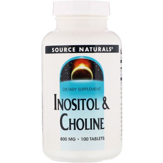 Source Naturals, Inositol &amp; Choline, 800 mg, 100 Tablets