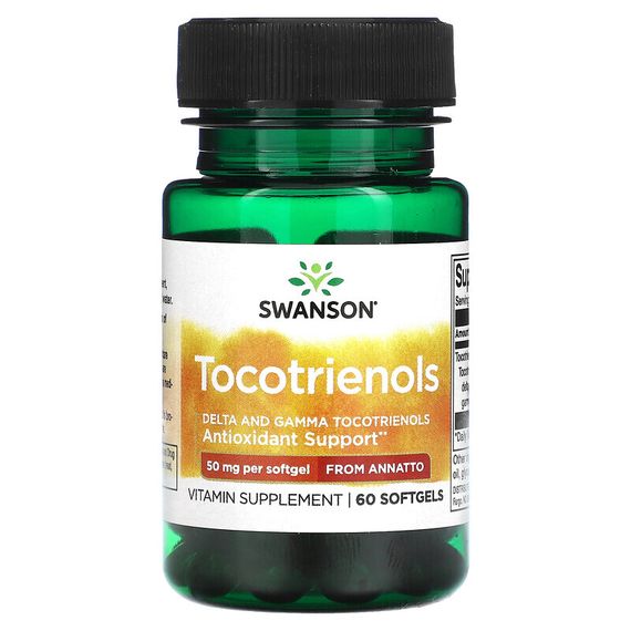 Swanson, Токотриенолы, 50 мг, 60 мягких таблеток