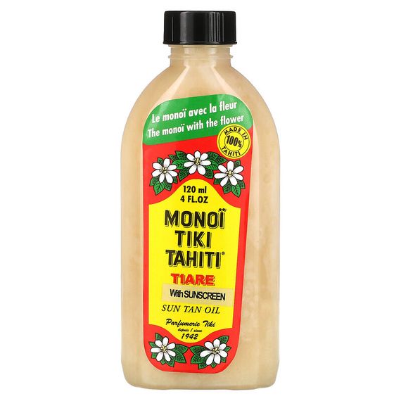 Monoi Tiare Tahiti, солнцезащитное масло для загара, SPF 3, 120 мл (4 жидк. унции)