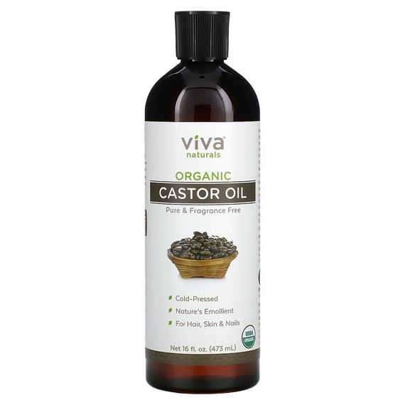 Viva Naturals, органическое касторовое масло, 473 мл (16 жидк. унций)