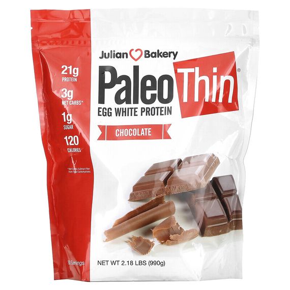 Julian Bakery, Paleo Thin, яичный белок, с шоколадом, 990 г (2,18 фунта)