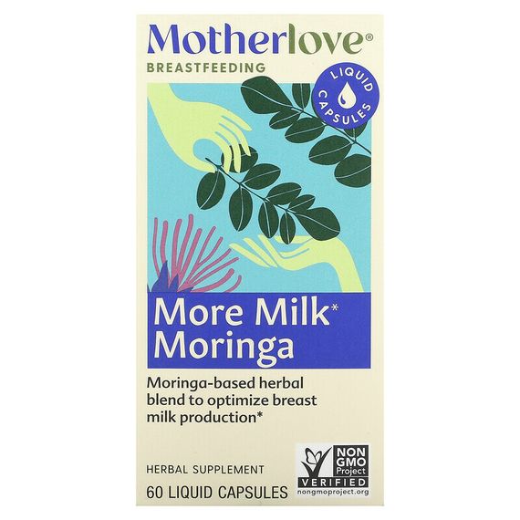 Motherlove, More Milk Moringa, 60 жидких капсул