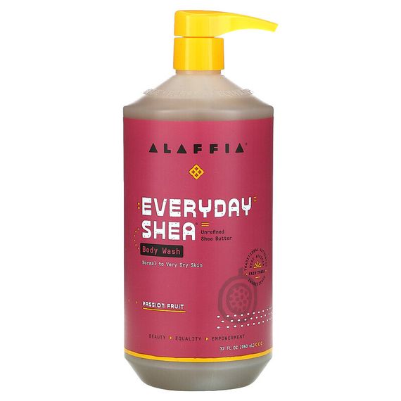 Alaffia, Everyday Shea, гель для душа с маслом ши и маракуйей, 950 мл (32 жидк. унции)