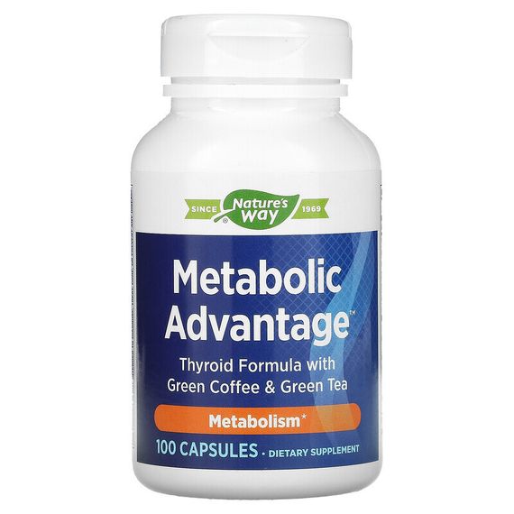 Nature&#39;s Way, Metabolic Advantage, метаболизм, 100 капсул