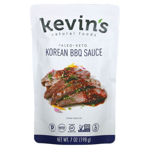 Kevin&#39;s Natural Foods, Корейский соус для барбекю, мягкий, 198 г (7 унций)