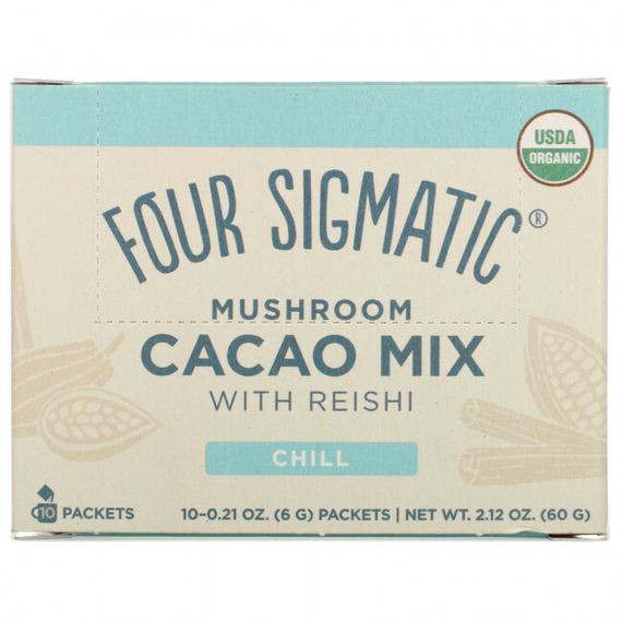 Four Sigmatic, Calm, смесь для приготовления какао с грибами рейши, 10 пакетиков по 6 г (0,21 унции)