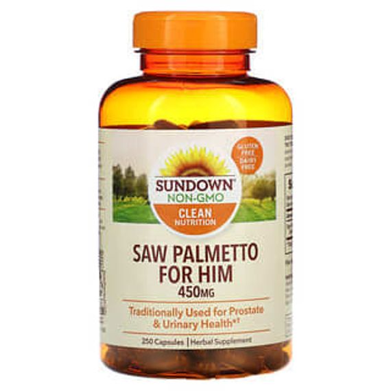 Sundown Naturals, Saw Palmetto для него, 225 мг, 250 капсул