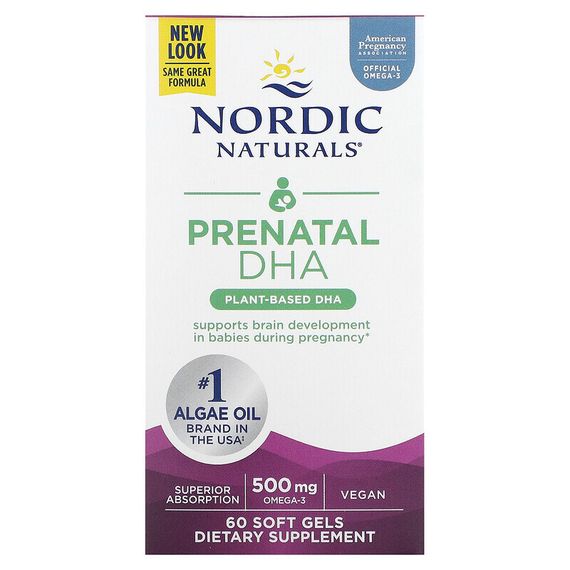 Nordic Naturals, ДГК для беременных, 250 мг, 60 мягких таблеток