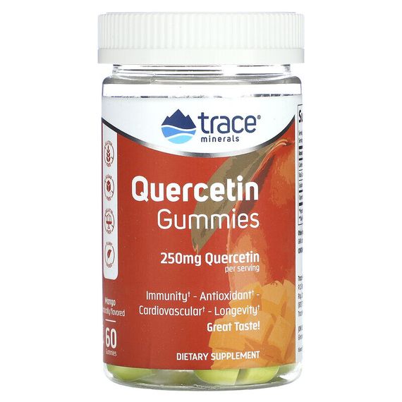 Trace Minerals ®, Quercetin Gummies, Mango, 125 mg, 60 Gummies
