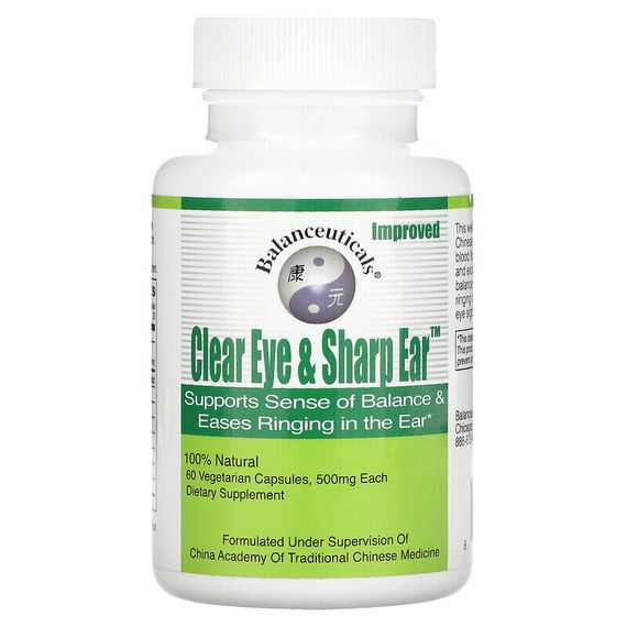 Balanceuticals, Clear Eye &amp; Sharp Ear, 500 мг, 60 вегетарианских капсул